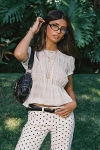 Edikted Maricella Gathered Tiered Top In White, Women's At Urban Outfitters In White