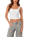 Edikted Women's Marigold Side Slit Top In White