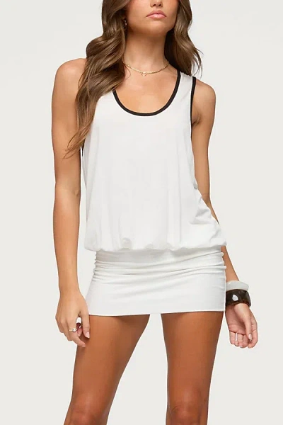 Edikted Marise Contrast Mini Dress In White, Women's At Urban Outfitters