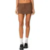 Edikted Marlie Tailored Micro Mini Skort In Brown