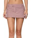 Edikted Marlow Stripe Cotton Miniskort In Pink
