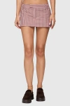 Edikted Marlow Stripe Cotton Miniskort In Pink
