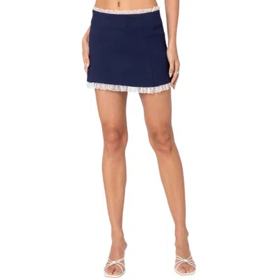 EDIKTED EDIKTED MARLOWE LACE TRIM MINISKIRT