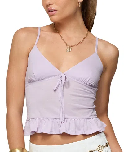 Edikted Martie Peplum Tank Top In Blue