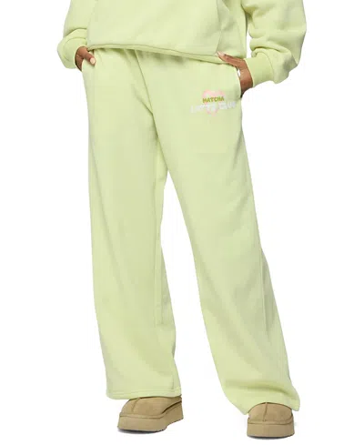Edikted Matcha Lover Straight Leg Sweatpants In Green