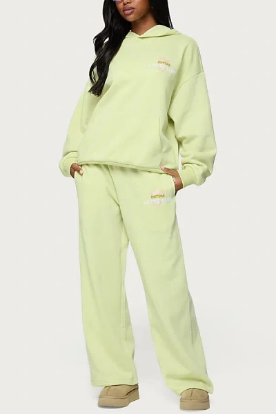 EDIKTED MATCHA LOVER STRAIGHT LEG SWEATPANTS IN GREEN, WOMEN'S AT URBAN OUTFITTERS