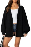 Edikted Mathilde Oversized V Neck Cardigan