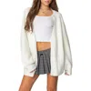 Edikted Mathilde Oversize V-neck Cardigan In Cream