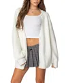 Edikted Mathilde Oversize V-neck Cardigan In Cream