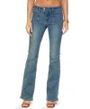 Edikted Mattea Low Rise Flared Jeans In Blue Wash In Blue