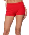 Edikted Maycee Knit Micro Shorts In Red