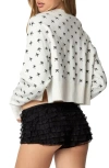 Edikted Mayelle Bow Sweater In Cream