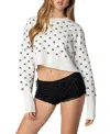 Edikted Mayelle Bow Sweater In Cream