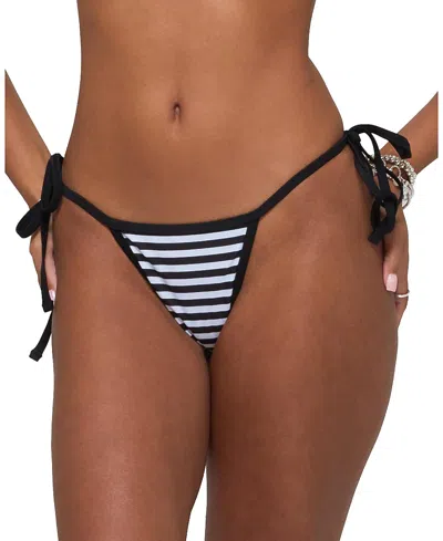 EDIKTED MCKAYLA STRIPED STRING BIKINI BOTTOM