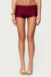 Edikted Mckenzie Microshorts In Burgundy