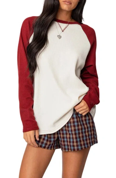 Edikted Me Time Oversize Waffe Stitch Pullover