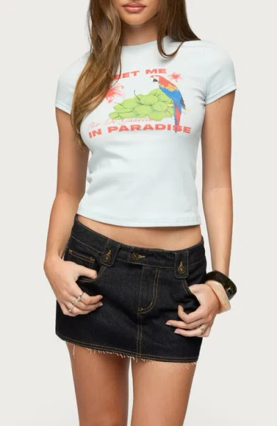 Edikted Meet Me In Paradise T Shirt In White