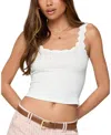Edikted Melena Knit Tank Top In White