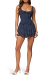 Edikted Mercedez Polka Dot Romper In Blue