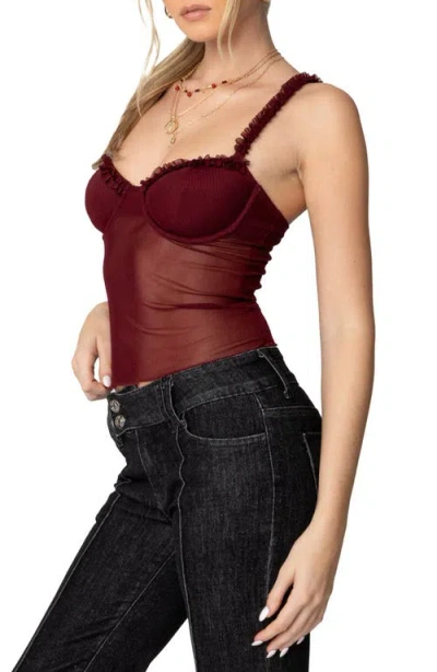Edikted Mercy Sheer Mesh Bra Top