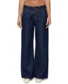 Edikted Meredith Low Rise Dark Rinse Wash Jeans In Blue