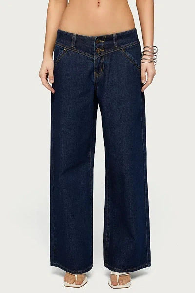 Edikted Meredith Low Rise Jean In Blue, Women's At Urban Outfitters