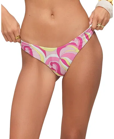 Edikted Meris Abstract Bikini Bottoms In Pink