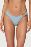 Edikted Mesa Metal Ring Bikini Bottom In Blue