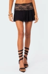 Edikted Mesh Lace Miniskirt In Black