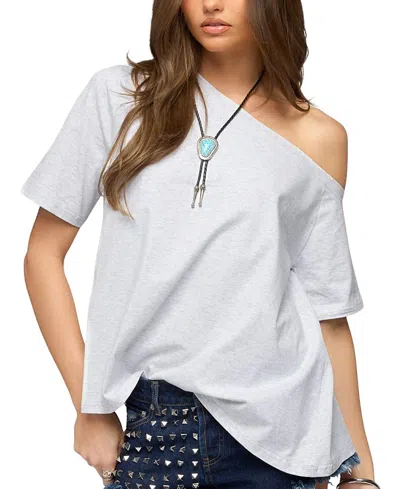 Edikted Miah Shredded Back One-shoulder Top In White