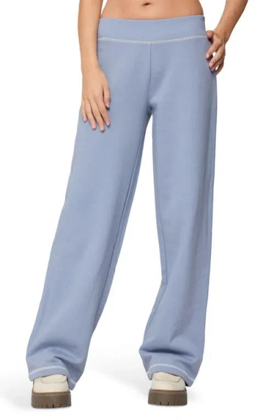 Edikted Miami Babe Cotton Sweatpants In Blue
