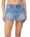 Edikted Micah Denim Mini Skirt In Blue