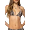 Edikted Mich Leopard Print Triangle Bikini Top