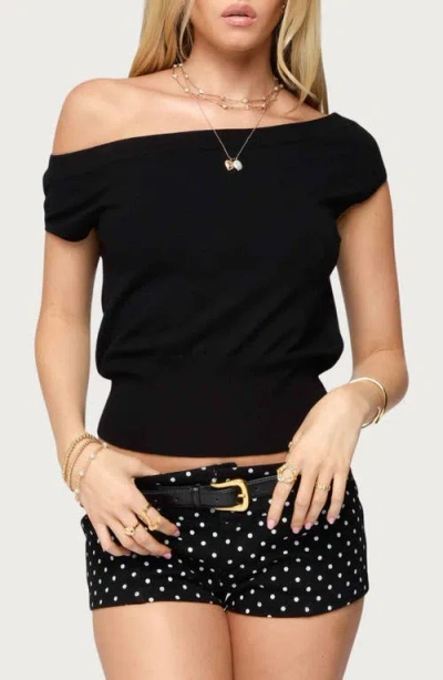 Edikted Michaela One-shoulder Top In Black