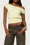Edikted Michaela One-shoulder Top In Yellow