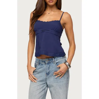 Edikted Michal Eyelet Camisole In Blue