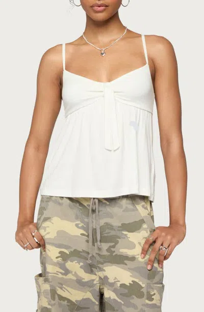 Edikted Michey Tie Front Babydoll Camisole In Multi