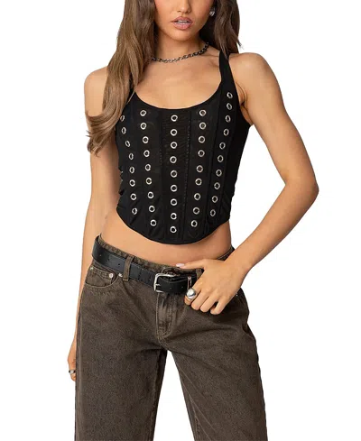 EDIKTED MIKI GROMMET CORSET
