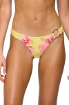 Edikted Miley Floral O-ring Bikini Bottoms In Green