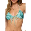 Edikted Mirabella Sequin Bikini Top In Blue