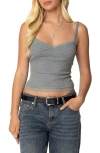 Edikted Mireille Lace Trim Camisole In Gray