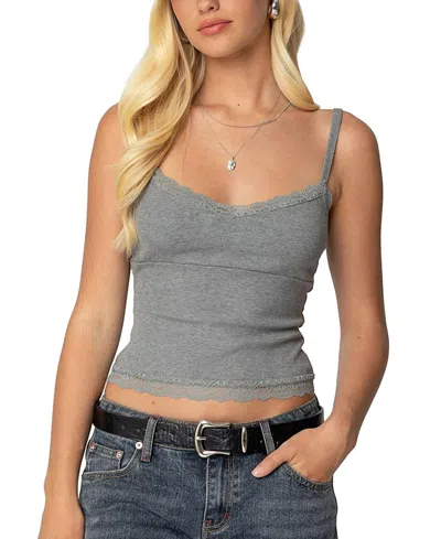 EDIKTED MIREILLE LACEY TANK TOP