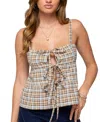 Edikted Mirena Tie Front Paid Camisole In Brown