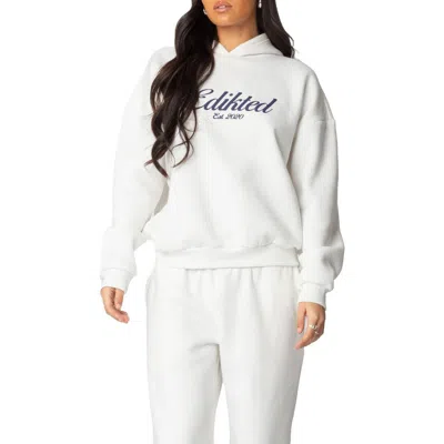 Edikted Miss  Oversize Hoodie In White