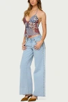 Edikted Mixed Patchwork Backless Halter Tank In Multi