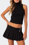 EDIKTED EDIKTED MOCK NECK OPEN BACK CROP TOP