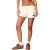 Edikted Mon Cheri Shorts In Cream