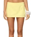 Edikted Monrow Micro Skort In Yellow
