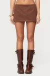 Edikted Monrow Micro Skort In Brown