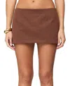 Edikted Monrow Micro Skort In Brown